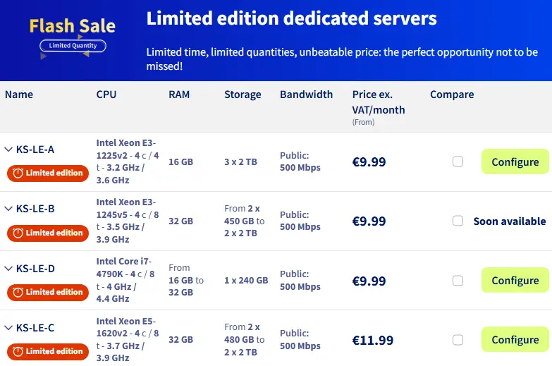 OVH-限量独服狂欢：€9.99月付独立服务器，企业级Xeon+NVMe高速配置，欧洲顶级机房不限流量，售完即止！-主机指南